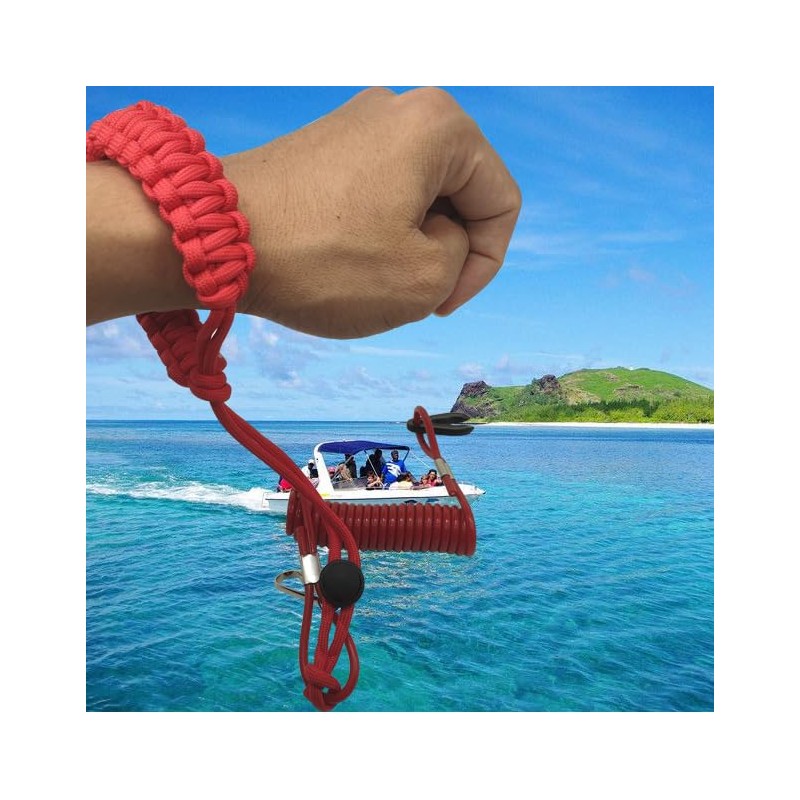 Boat Kill Switch Lanyard Suit for Outboard Motors and Boating