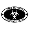CafePress Zombie Outbreak Response Team Oval Car Bumper Sticker