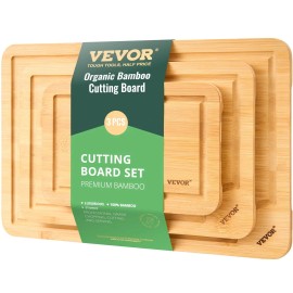 Premium Versatile Bamboo Cutting Board with Built-in Handle Cooking Tool Set Model D0100HRIBVTDefault: Default
