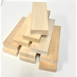 10 Pack Wood Blocks for Crafts, Unfinished Wood Planks Rectangles for Crafting, Carving and DIY Hobby (5 7/8 x 2 x 3/4 inch)