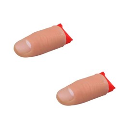 2Pcs Thumb Tip Magic Tricks, Fake Thumb Tip Magic Trick Gimmick Fake Thumb Tip Silk Vanish Magic Disappearing Silk Magic Thumb,Magician Accessory Magic Kits and Accessories,Novelty and Gag Toys