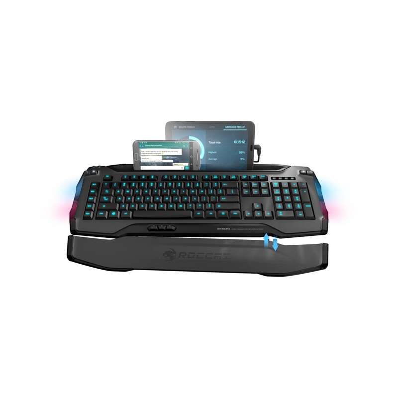 ROCCAT SKELTR - RGB Gaming Keyboard, GREY, NEW (Part# ROC-12-231-GY)