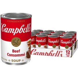 Campbell's Condensed Beef Consomme Soup, 10.5 oz Can (12 Pack)