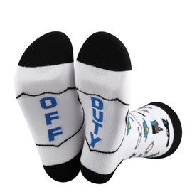 Police Officer Socks Cop Off Duty Socks Police Supporter Gift Policeman Retirement Gift (Cotton, Off Duty SOCKS)