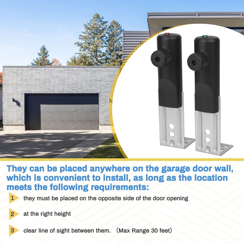Garage Door Sensors for Genie/Overhead, Garage Door Sensor GSTB-R STB-BL