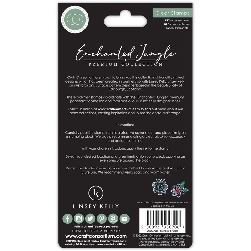 Craft Consortium A5 Clear Stamps-Enchanted Jungle