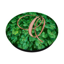 O Pink Clover Shamrock 4 Leaf Plant Initial Monogram Letter