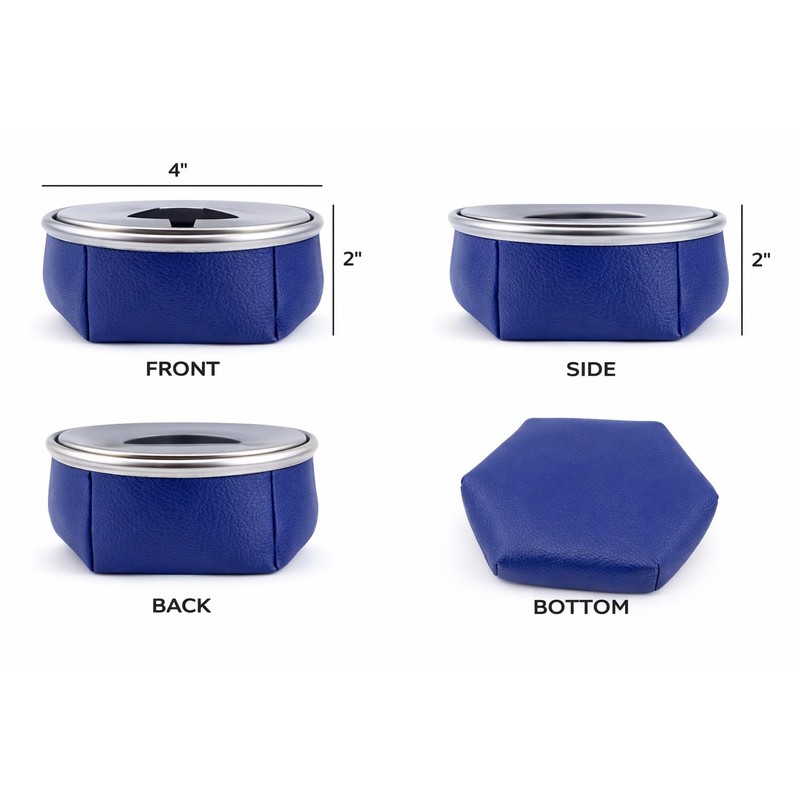 Butt Bat Stainless Windproof Faux Leather Bean Bag Sandbag Ashtray