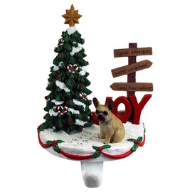 DogLoverStore French Bulldog Stocking Holder Hanger Cream