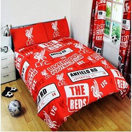Liverpool Patch Single Duvet Cover (Duvet 135cm x 200cm) (1 x Pillow Case 50cm x 75cm) - One Size