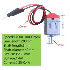 MTDELE 10Pcs Mini Small DC Motors 1.5V 3V 5V 6V 130 Micro Toy Electric Motors Compatible with for DIY Kids Projects with Wires