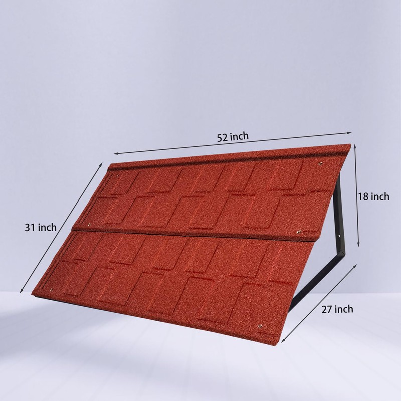 Fixed Metal Awnings 52 in W x 31 in H,