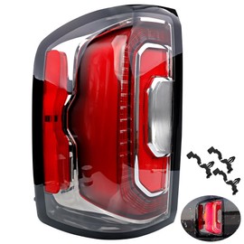 LED Taillights, Compatible with 2016-2019 GMC Sierra 1500 SLE SLT Denali Base Limited All Terrain, Replace 84233587 84365930 Led Driving Brake Turn Signal Rear Left Driver Side Tail Lights Assembly
