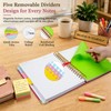 Spiral Notebook Journal 8''x 10'' 5 Subject Notebook with Dividers,