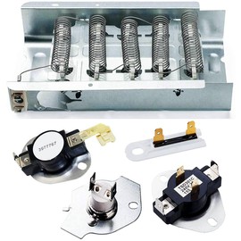 279838 Dryer Heating Element for Whirlpool Kenmore Maytag Dryer Heating Element Parts 3392519 3977393 Thermal Fuse & 3387134 3977767 Dryer Thermostat Replaces 3403585 8565582 AP3094254