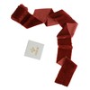 MEEDEE Rust Velvet Ribbon - 3 Inch Fringe, Raw Edge,