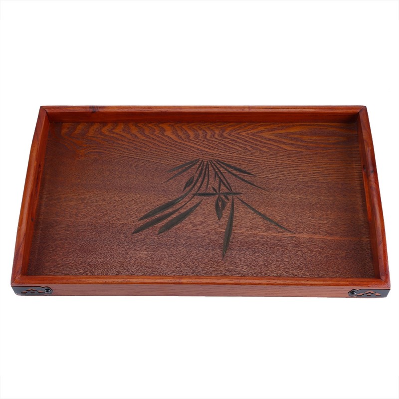 Large Wood Serving tea Water Drinks Tray Wooden Breakfast Tea