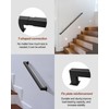 6FT Square Tube Handrail,Wall Mount Staircase Handrail Modern Pipe Stair