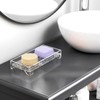 NiHome Self Draining Acrylic Soap Dish, Durable Bathroom and Kitchen