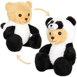 BRUBIES Teddy Panda - 25 cm Teddy Bear in Panda Costume with Hood - Panda Bear Plush Toy for Cuddly Adventures - Cuddly Toy Gift for Children