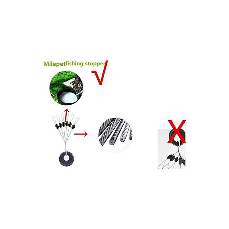 Pack of 300/600 Rubber Fishing Bobber Stoppers, 6 in 1
