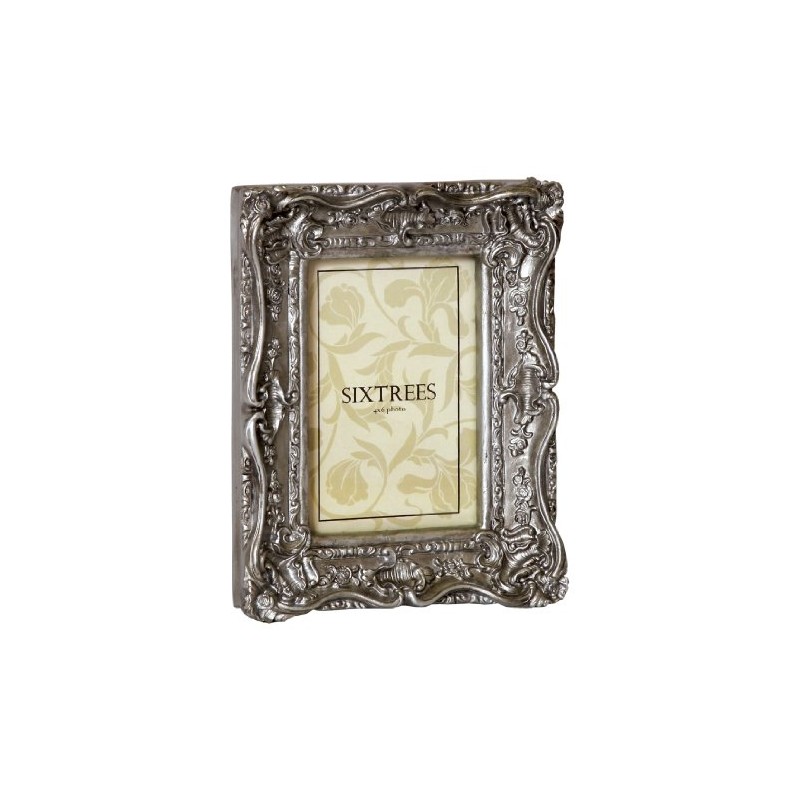 Shabby Chic Style Very Ornate Antique Silver Photo Frame for