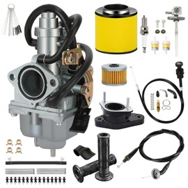 XIKOBY Recon 250 Carburetor Intake Manifold Kit Compatible with TRX 250 Fourtrax TRX250 TRX250EX TRX250TM TRX250TE TRX250ER ATV 1997-2001 2002-2007 Quad 4 Wheeler Accessories with Throttle Choke Cable