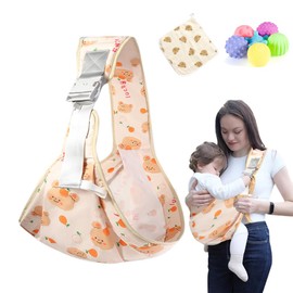 Baby Carrier Newborn to Toddler - Ergonomic, Cozy and Lightweight Infant Carrier for 7-44lbs, Effortless to Put On, Ideal for Hands-Free Parenting, Enhanced Lumbar Support (Bear)