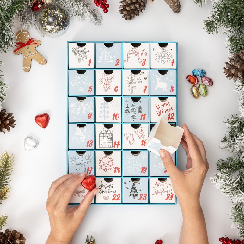 Fill Your Own Advent Calendar 24 Days Reusable 1-24 Empty