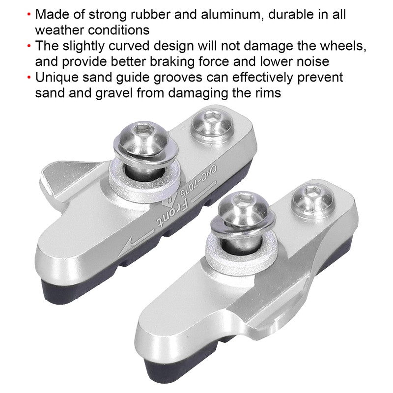 ZTTO Road Bike Brakes Pads Bicycle CBrake NoNoise NoSkid Rubber