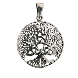 Kiss of Leather Tree of Life Pendant 925 Sterling Silver No. 401, Sterling Silver