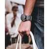 HEMSUT Wide Nylon Hook & Loop Watch Band with Metal
