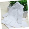 OHPHCALL 1pair Exfoliating Bath Gloves for Body Scrub Five Soft