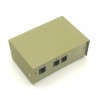 PCCABLES.com RJ45 AB 2 Way Switch Box Rotary Manual Network