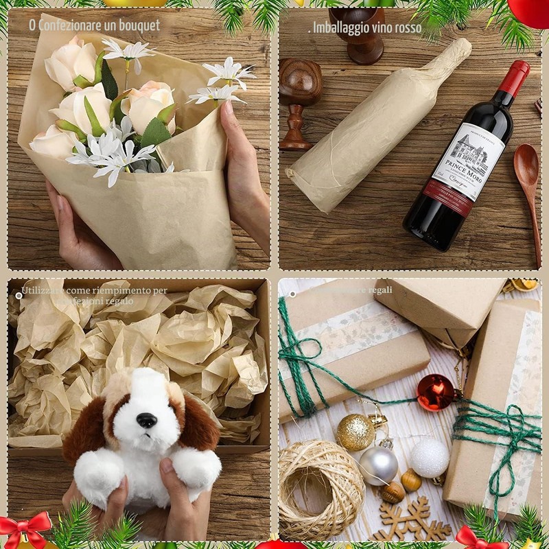 100 fogli di 50 x 35 cm carta velina da