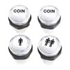 Easyget 4 Pcs/Lot 5V LED Illuminated Push Button 1P /
