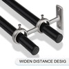 Goowin Double Curtain Rod Holder, 3pcs Brackets Hooks for Living