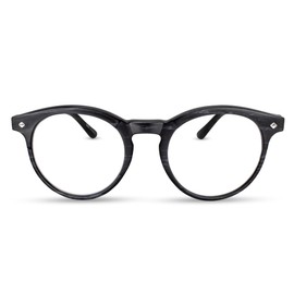 Black Round Frame Blue Light Reading Glasses for Women & Men with Sturdy Frame - Trendy Bluelight Blocking Glasses Women & Men - For all Face Shapes Blue Blocker Cheaters - Round Bluelight Readers 1.0