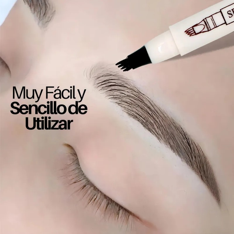 Lápiz Microblading Cejas Marrón P. Agua Universo en Linea Plumon