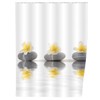 Wenko 20960100 Shower curtain Stones with Flower highquality textile fabric,