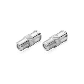 conecto Antenna Adapter F Female to IEC Female Adapter for Connecting IEC Connectors to Satellite Connectors Set of 2