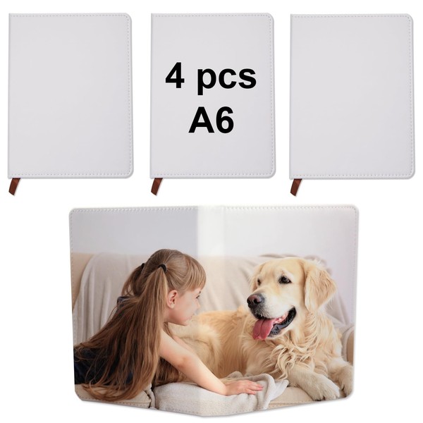 4 Pcs sublimation notebook blank A6 190 Pages sublimation journal
