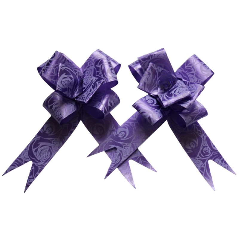 creative balloons Purple Pull Bows Set 30mm Present Basket Pull