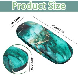 Camptrip Pack of 2 Hard Case Glasses Case, Glasses Box, Hard Shell Glasses Case, Portable Glasses Case, Suitable for Women, Men, Children, colourful