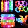 12 Pulseras Elásticas De Neón Luz Led Para Fiestas Batucada