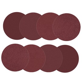 125 mm Sandpaper (40/80/120/240), 125 mm Sanding Discs for Random Orbital Sanders, 5 Inch Velcro Sanding Sheets for Wood Materials, Chipboard, Metal (Pack of 80, No Holes)
