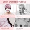 AOOWU Satin Shower Cap, Pack of 2, Waterproof Elastic Shower