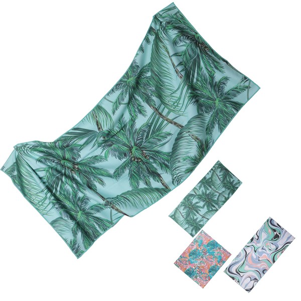 FABBRICA HOME Microfiber Waffle Beach Towels,Ultra Soft and Sand Free