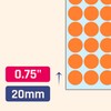 2000 Pack, 3/4" Round Dot Stickers Circle Labels - Orange
