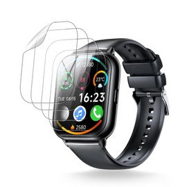 [Set of 4] Vialove Smart Watch 1.85-inch Film Protective Film [NOUKAJU] Protective Film, TPU Material, Scratch Resistant, High Transmittance, Easy Installation, Anti-Fingerprint, Ultra Thin, Water